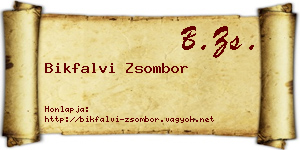 Bikfalvi Zsombor névjegykártya